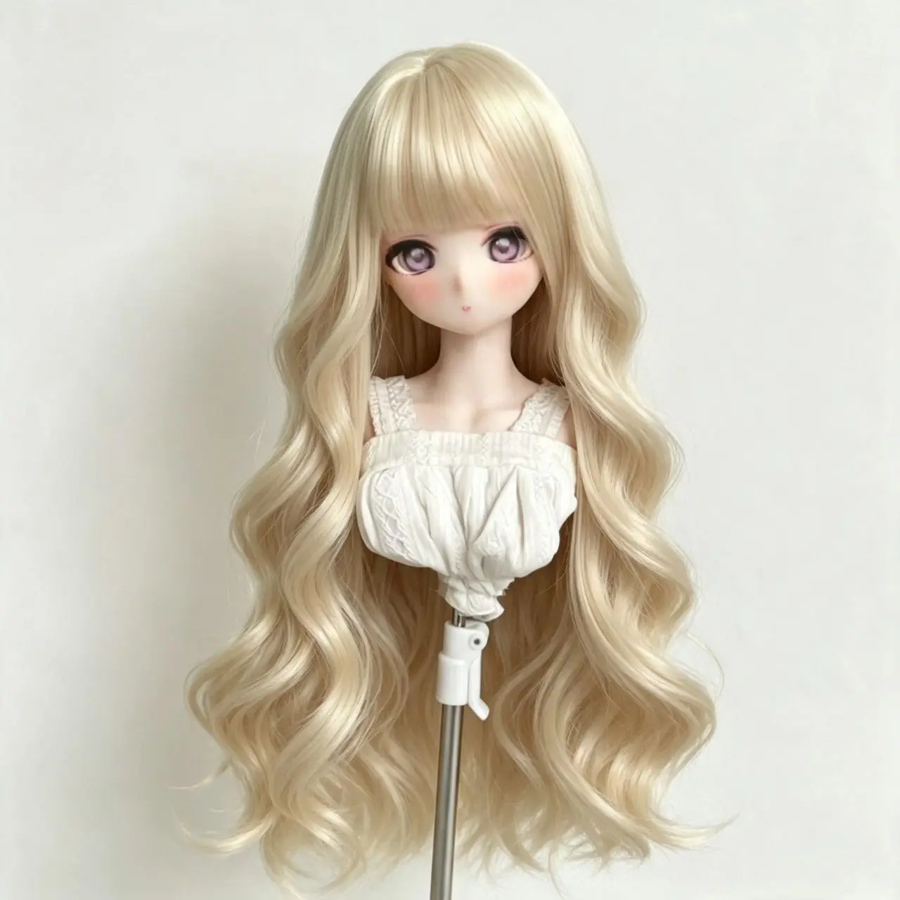 1/3 1/4 1/6 Bjd Doll High Temperature Silk Wig 15.5-23Cm Fashion Long Curled Hair Girl Dress Up Toy Bjd Doll Accessories No Doll