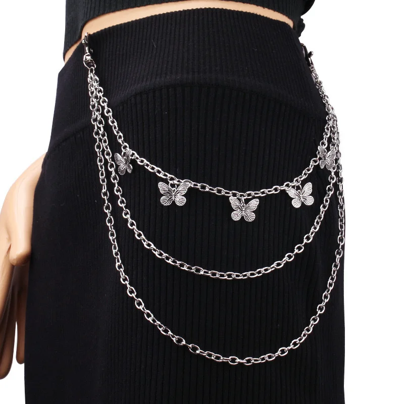 

Chain Necklace Trousers Waist Punk Chain Pants Hip Pop Grunge Goth Men Jewelry Jeans Silver Necklace