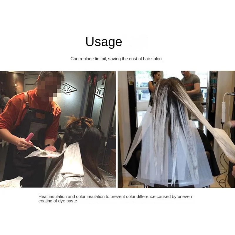 50PCS/100PCS Einweg Haar Farbstoff Schaum Papier Professionelle Haar Färbung Hervorhebung Streifen Werkzeuge – Detail 2