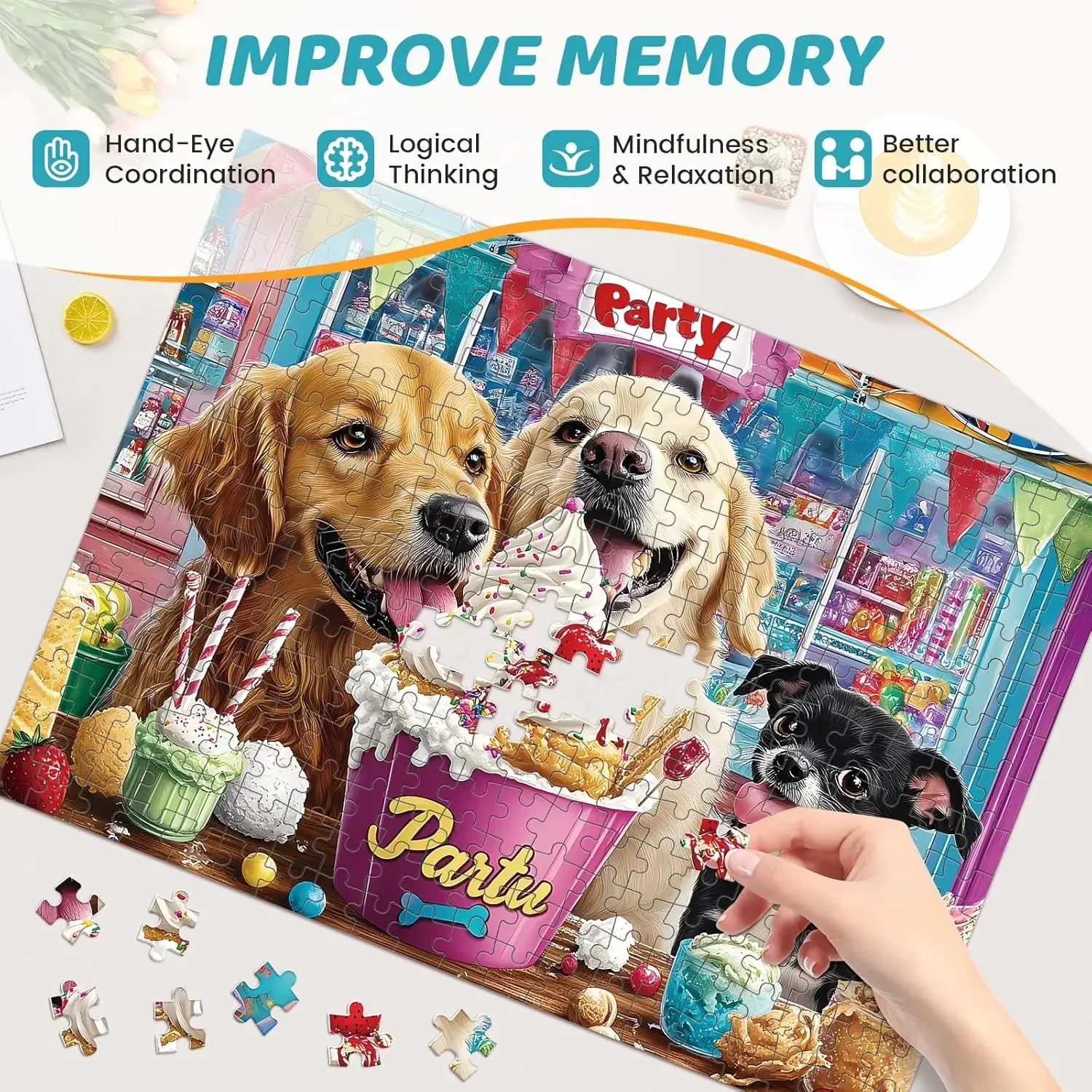 Puzzle in legno per festa di compleanno per cani 120/300/500/520/1000/1314 pezzi per puzzle camera da letto sala giochi soggiorno arredamento regalo di compleanno