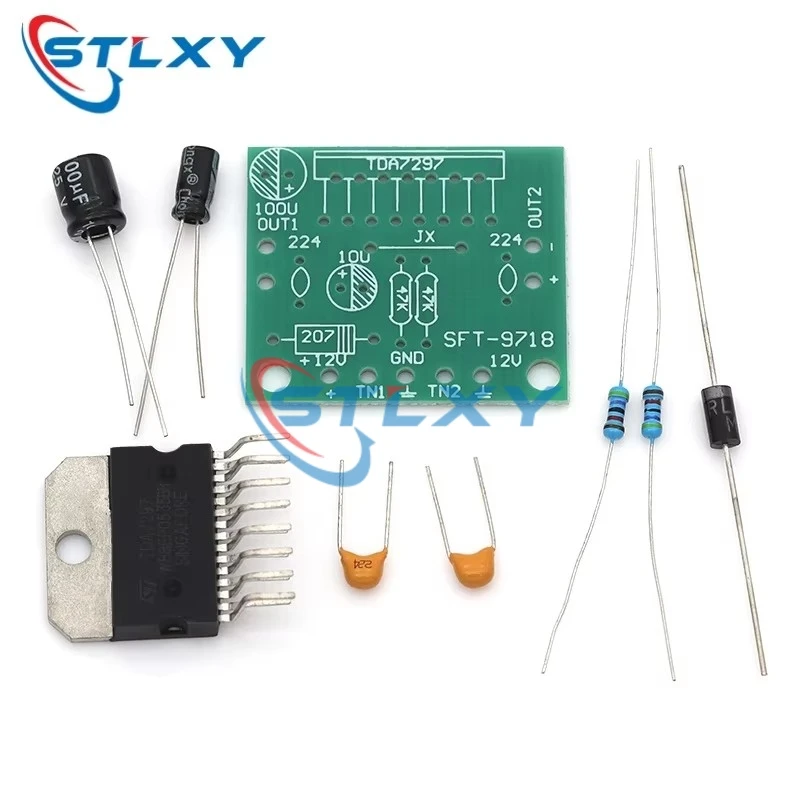Amplifier Board TDA7297 Audio Speaker Amplifier Sound DC 12V Dual Audio Encoding 15w Electronic Diy kit Transceiver Amp enceinte view 3