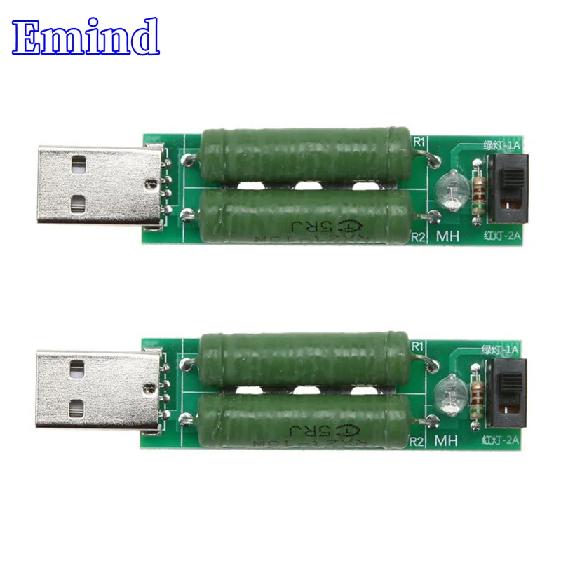 

3/10/20/50/100Pcs USB Charging Current Detection Load Test Instrument With Switch 2A/1A Discharge Aging Resistance