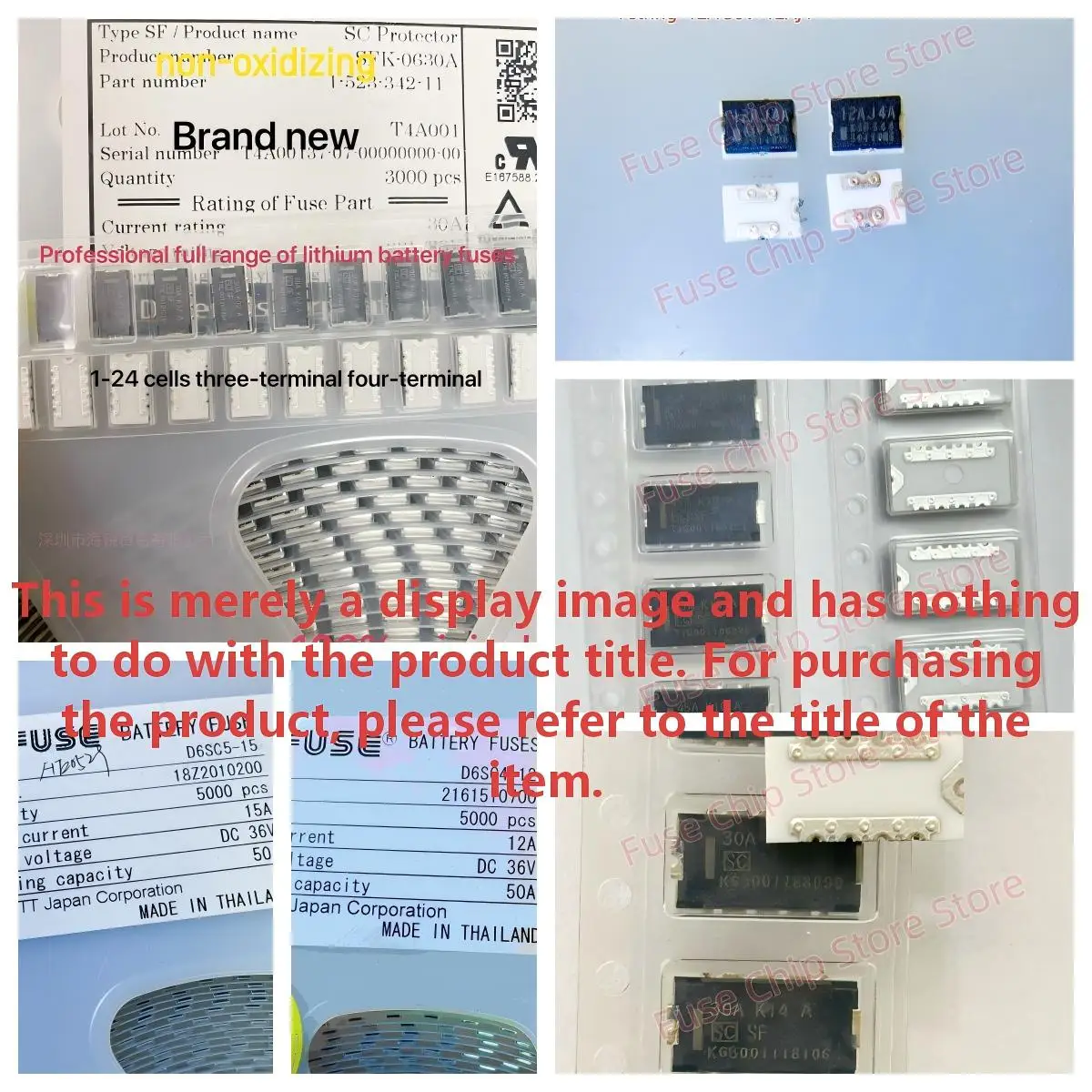3pcs/lot D6SC4-12 12A 36V  4cells 100% NEW  Three-terminal lithium battery fuse