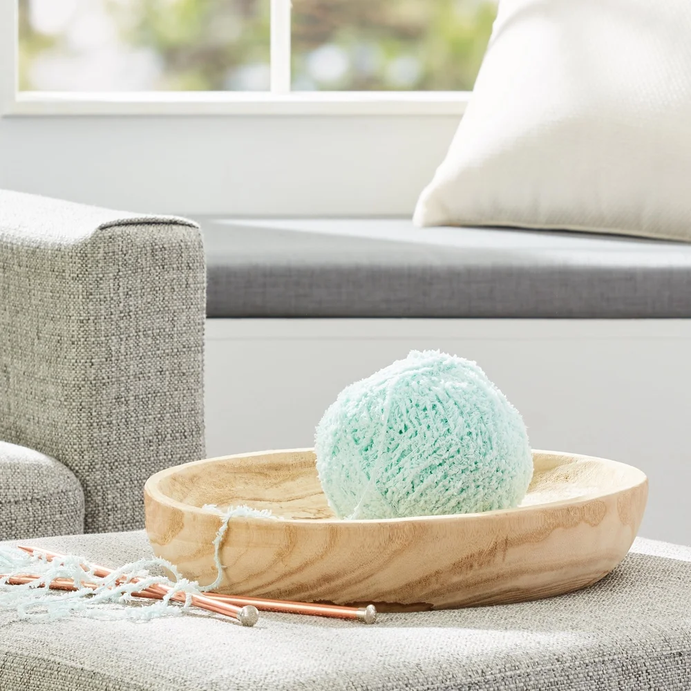 Feder-Fransengarn, Opalongrün, 251 Yards, 100 % Polyester, leichtes Strickgarn, 3er-Pack, Decken, Schals, Hüte, Pullover