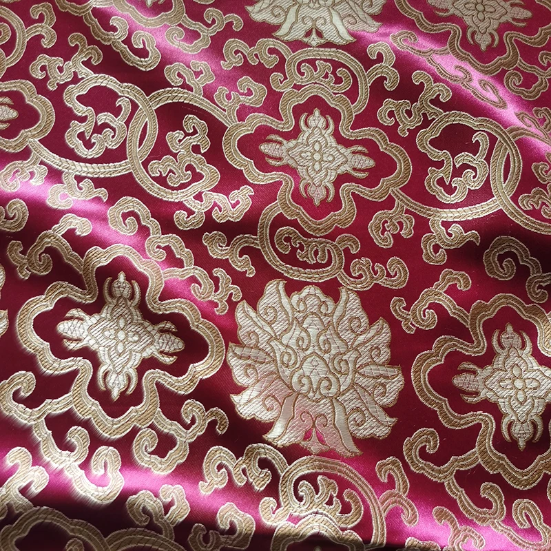 115x50cm  floral style damask silk satin brocade jacquard fabric costume upholstery furniture curtain clothing material