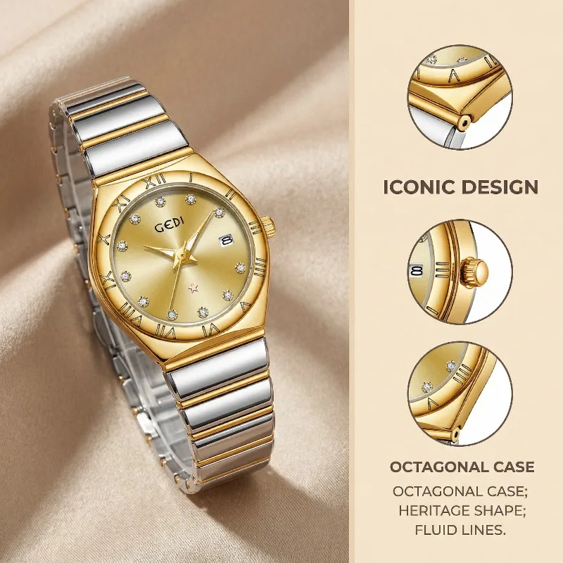 

Новые женские часы премиум-класса с бриллиантовым циферблатом, простые маленькие наручные часы из сплава, уникальные элегантные женские кварцевые часы, montre femme