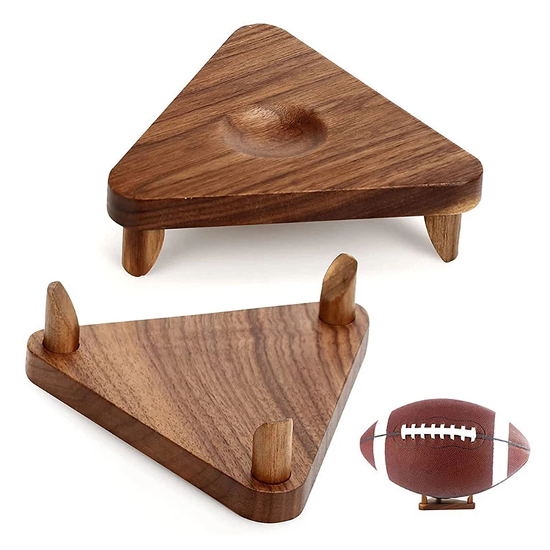 Wooden Ball Holder Ball Display Stand Sports Ball Storage Rack For Basketball Football Volleyball Soccer Triangle Rack