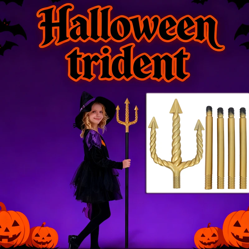 

Костюм трезубец на Хэллоуин, каркас дьявола, вилка, демон, реквизит для косплея, нарядное платье на Хэллоуин, вечерние аксессуары для дьявола для взрослых