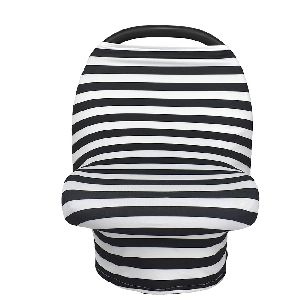 Baby Nursing Cover & Nursing Poncho Infant Carseat Canopy Stretchy Soft Breathable Multi-Use Cover for Baby Stroller Car Seat