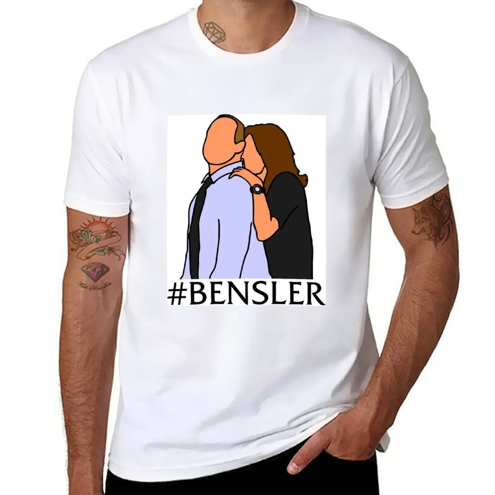 Bensler Cartoon Art T-Shirt cute tops summer clothes t shirts for men pack