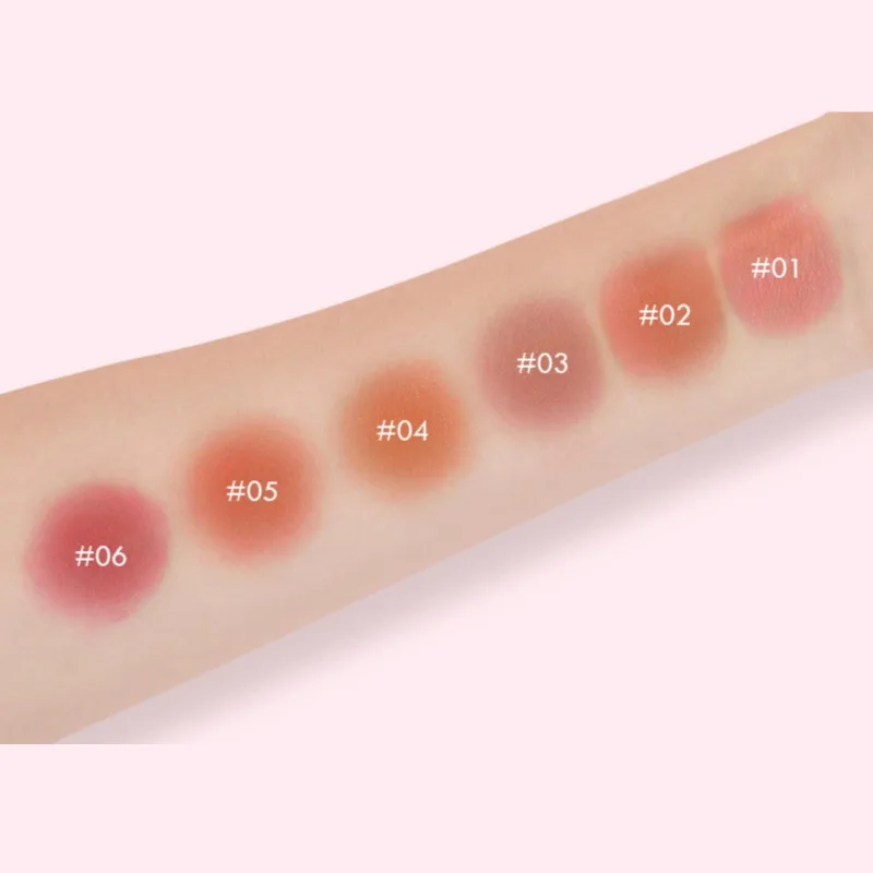 Crema morbida per fard, tavolozza monocolore per ragazze, fard arancione pesca, trucco nudo rouge, rossetto multiuso e fard