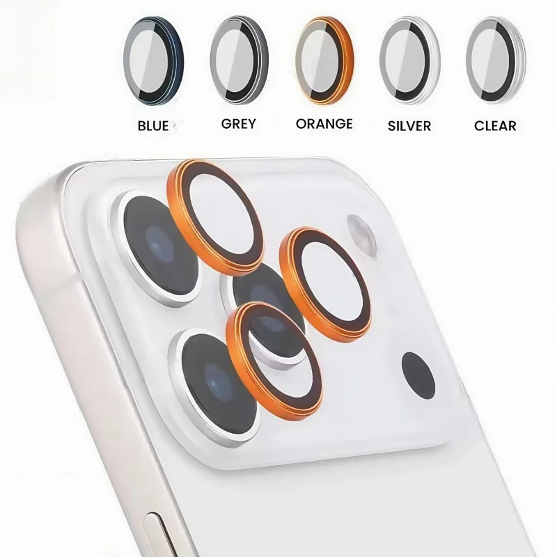 

3D Metal Lens Protector Glass For iPhone 17 Pro 17Pro Max 17 Air Alloy Back Camera Ring Cover For iPhone16Pro 16ProMax Lens Case
