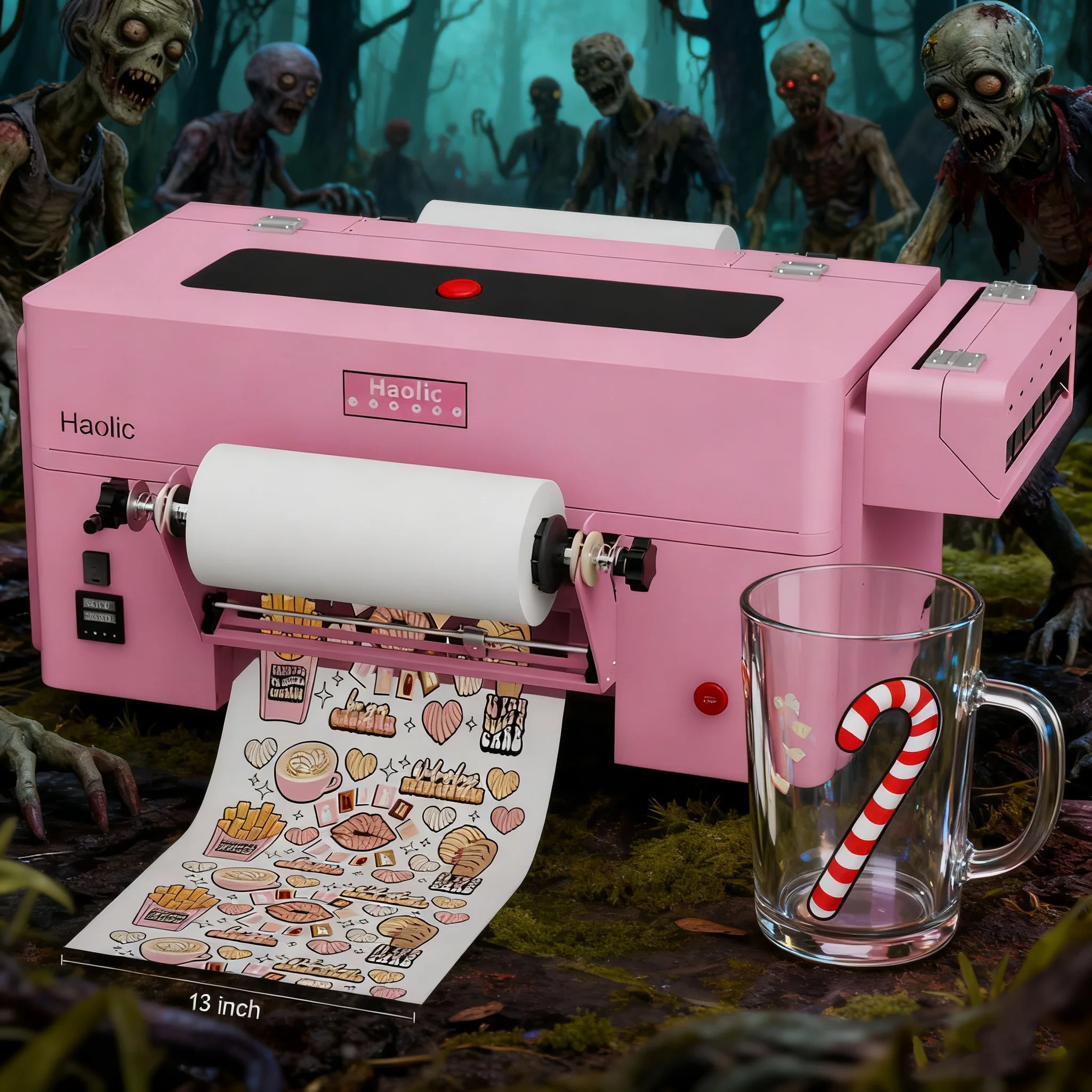 2025 New A3 Smart UV Ink DTF Printer Machine 13inch Embroidery Effect DTF Printer With High Quality UV Ink
