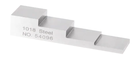 4 Step 3-5-10-15 mm Wedge Calibration Block for Ultrasonic Thickness Gauge Calibration Carbon Steel / 1018 Steel