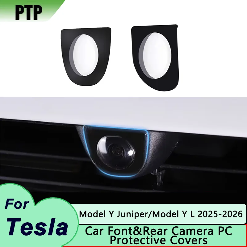 2PCS Caméra Protection Pour Tesla Modèle Y Juniper 2026 2025 Modèle Y L Avant Arrière Lentille Garde Anti Collision Étanche Accessoires
