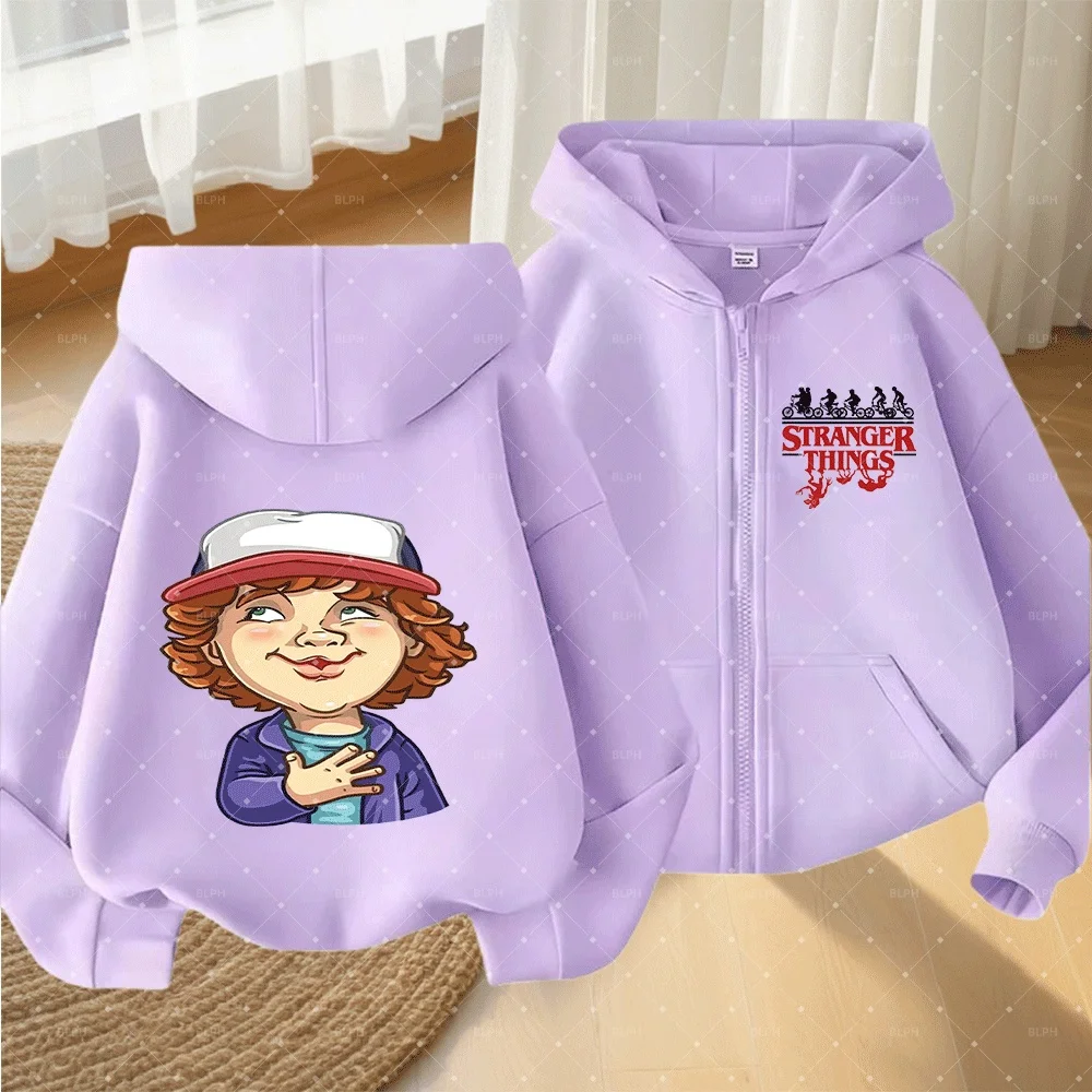 

Cute Cartoon Pattern Zipper Hoodie for Family, Matching Parent-Child Outfit with Fashionable Design