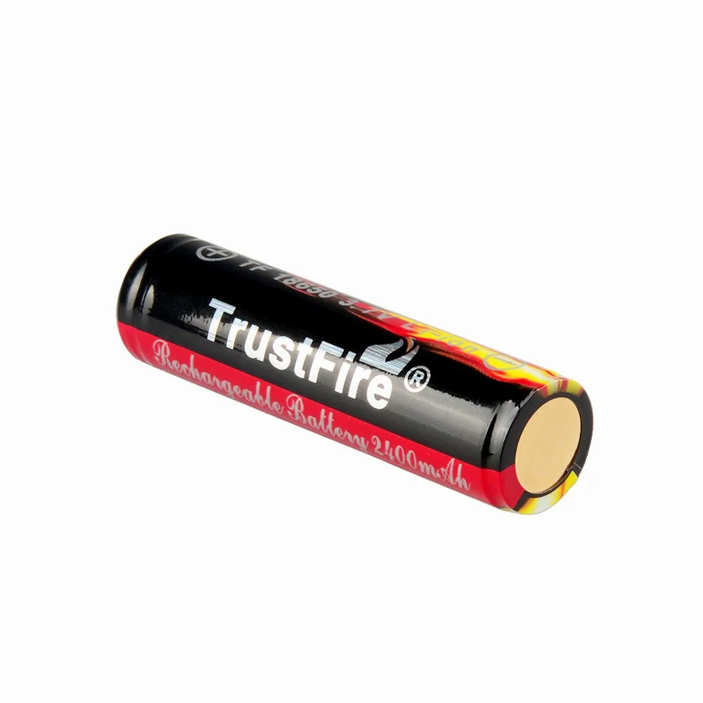 2Pcs Trustfire 18650 2400mAh Model Rechargeable Lithium Battery Durable High Capacity