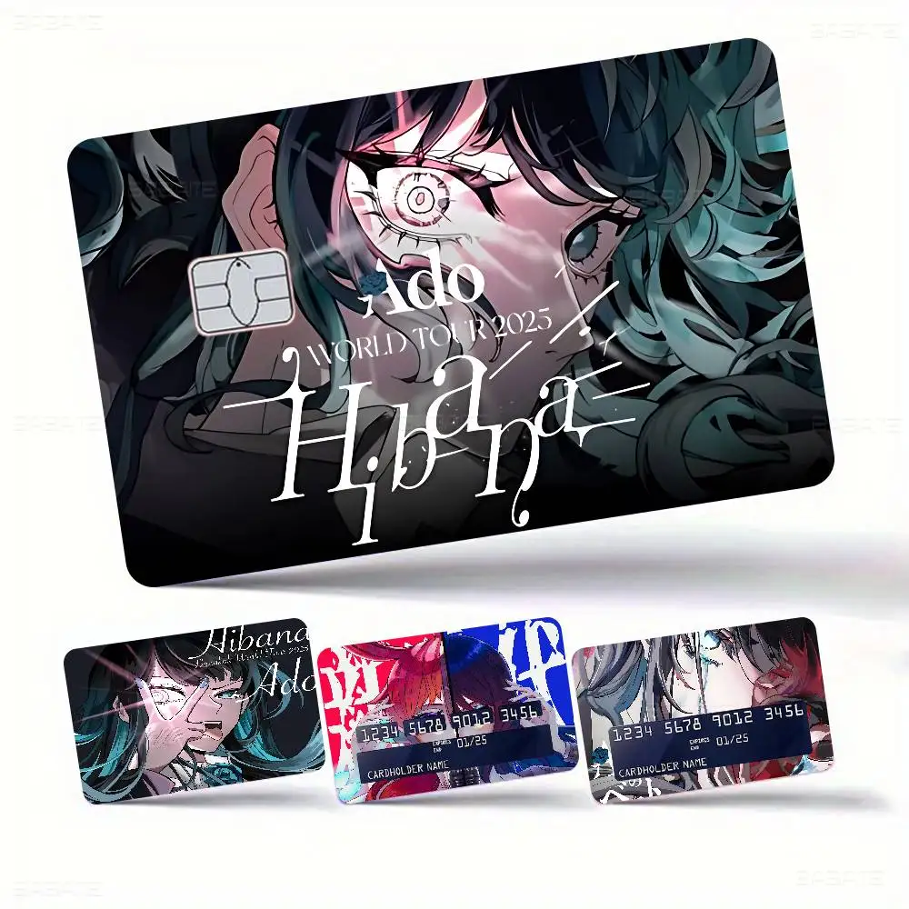 Ado Kyogen X Uta Anmie Diy Credit Debit Card Sticker Party Sticker Decoration Waterproof Small Chip Card Skin Sticker