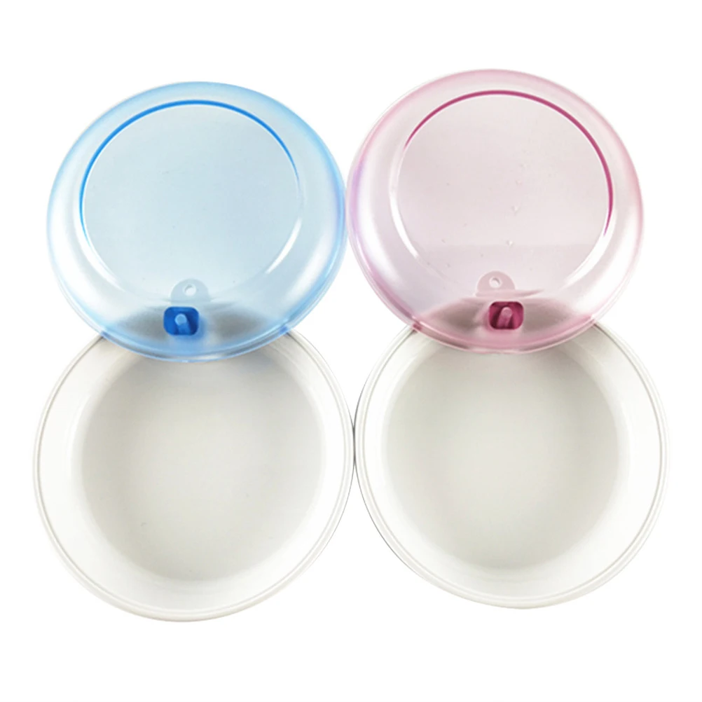 

Rotating Denture Storage Box Lightweight Durable Portable Plastic Case For Artificial Tooth Storage Daily Use Wedding Party Blue
