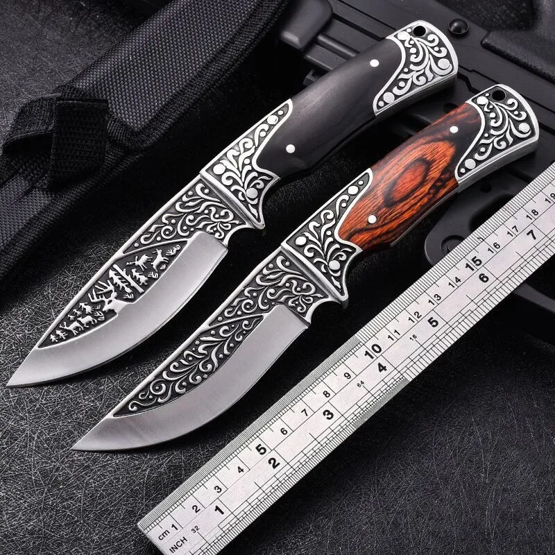 

High hardness Self Defense Military Tactical Straight knife Multifunction Wilderness exploration and fixed blade hunting knife