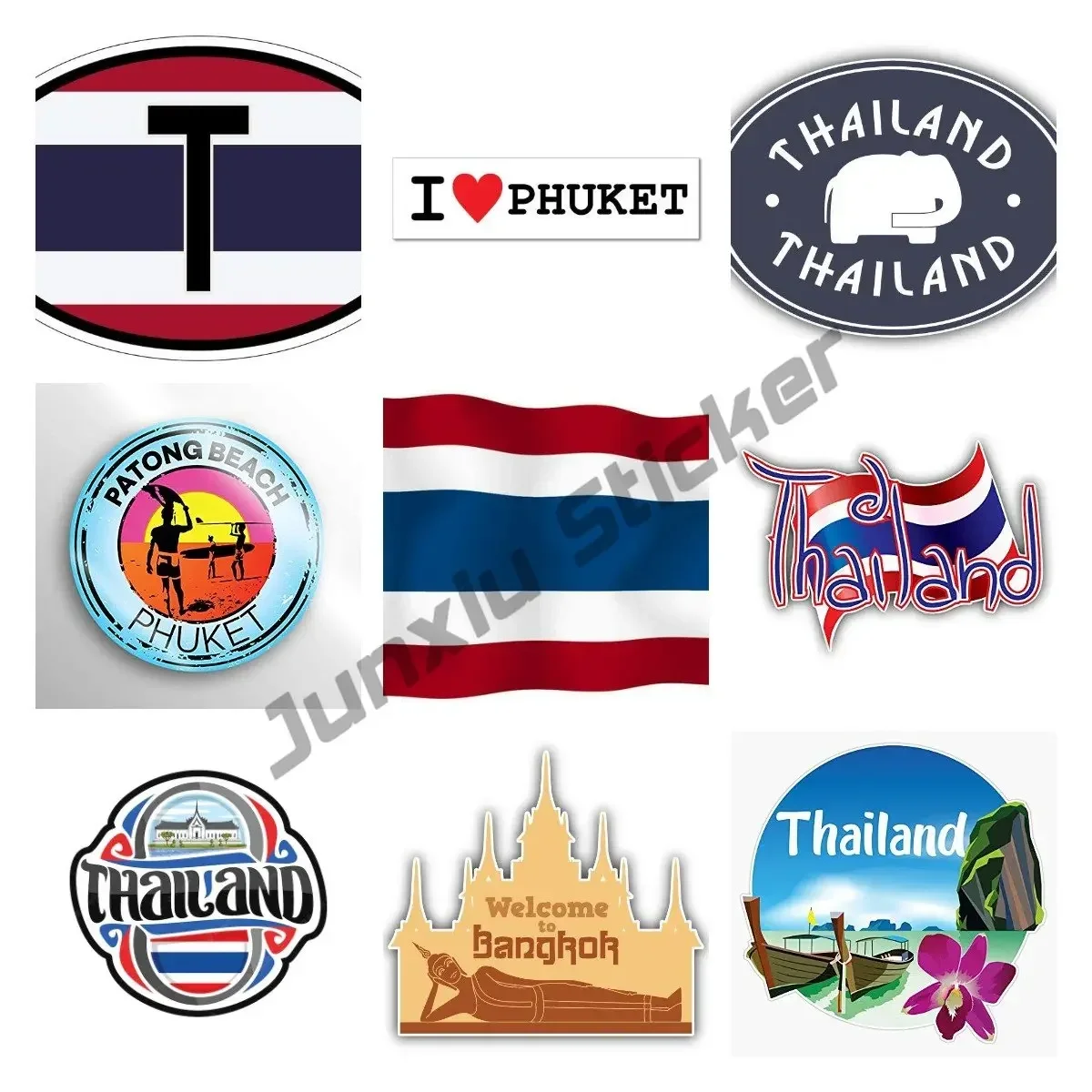 

Thailand Phuket Decal Flag Truck Car Window Bumper Sticker Camping Decor Scratch-Proof Styling
