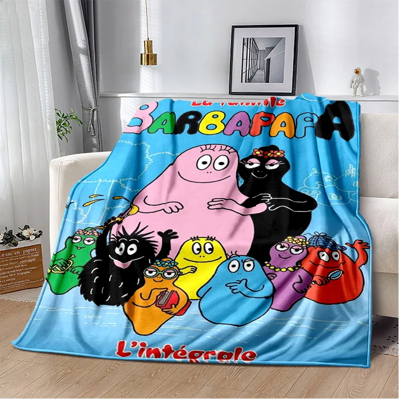 Couverture de Dessin Animé Les Barbapapa pour Enfant, Plaid Doux pour la Maison, Chambre à Coucher, Lit, Canapé, Pique-Nique, Voyage, Bureau