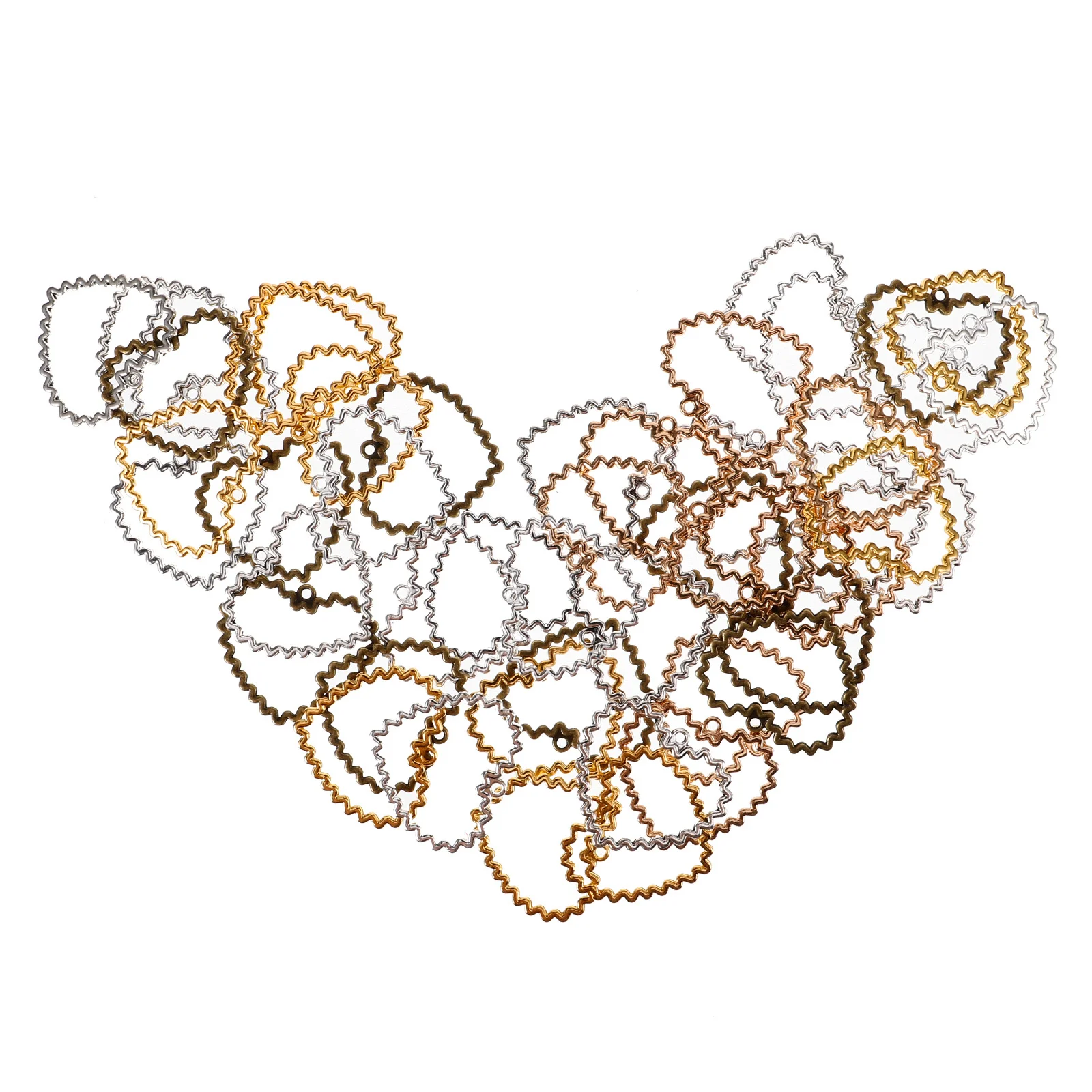 

50Pcs Alloy Heart Charms Handmade Pendants for DIY Necklace Bracelet Earrings Jewelry Ornaments Heart Charms Necklace Pendants
