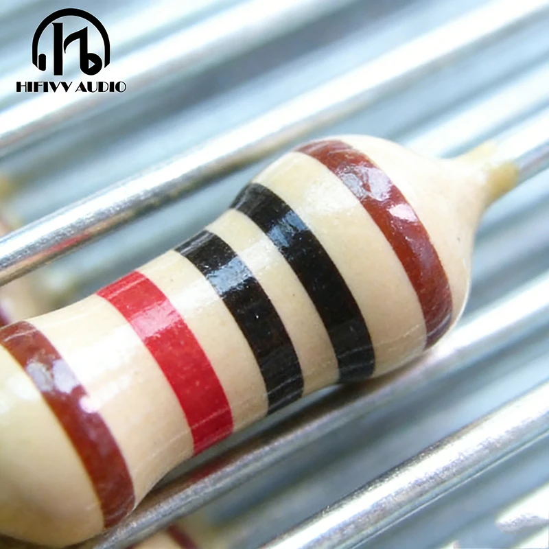 50pcs 0.25W 1/4W Resistor 718 1% RJ24 4.7R-1M Ohm Assortment Kit HIFI Audio Amplifier DIY Electronic Components Float Resistors