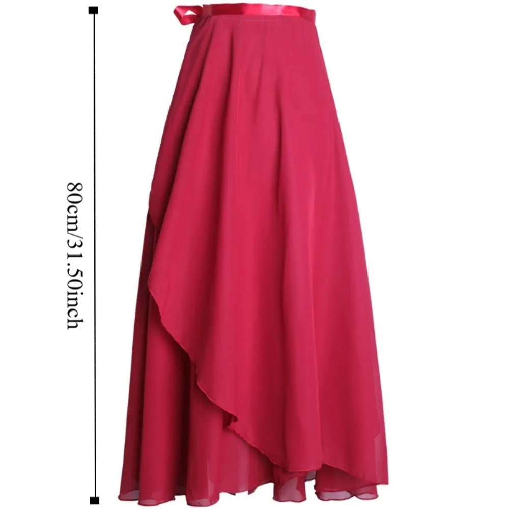 Long Tie Up Ballet Skirt Wrap Scarf Dance Dress Fairy Ballet Tutu Skirt Pure Color Dance Accessories Dance Costumes Skirt Skate