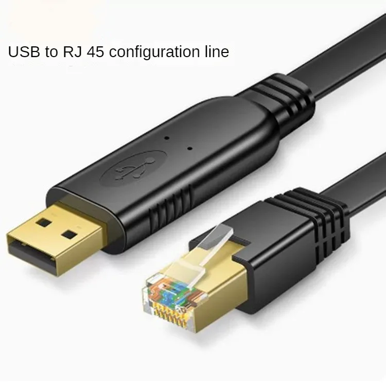 Kabel konsol USB ke RJ45, adaptor seri RS232 untuk komputer Laptop Cisco Router USB RJ 45 8P8C 1.8m 3m