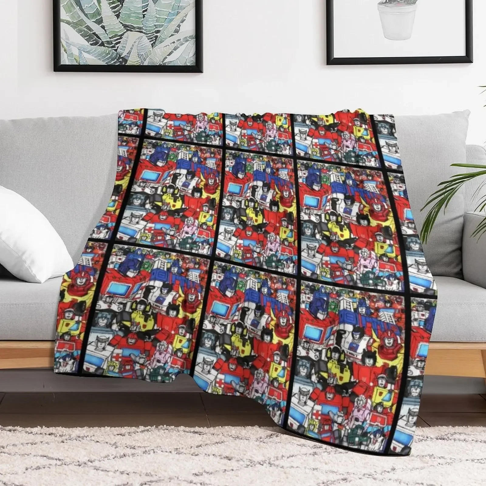 transformers autobots Throw Blanket anime Decoratives Blankets