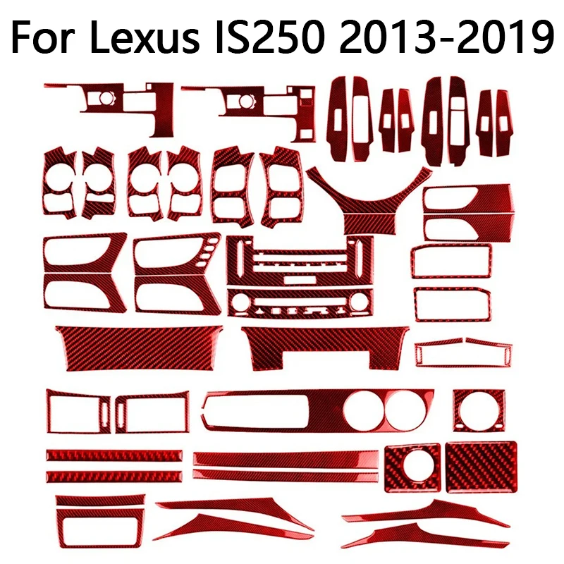 Красные стильные наклейки из углеродного волокна для Lexus IS250 NX200 IS350 300H 2013 2014 2015 2016 2017 2018 2019, аксессуары для салона автомобиля