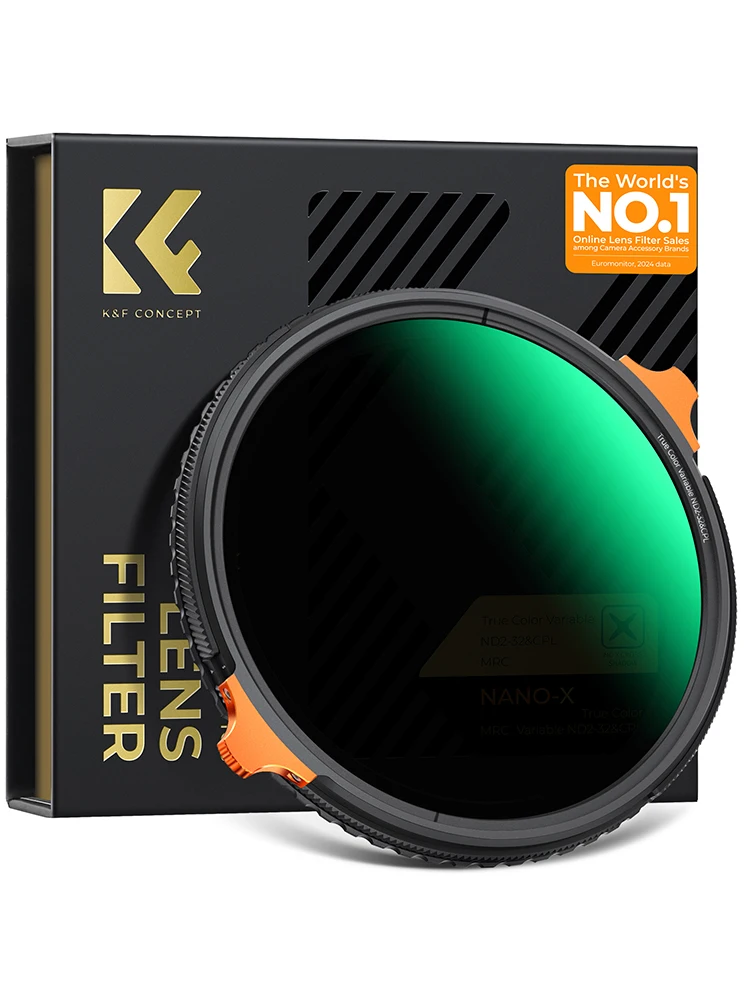 Filtr K&F Concept True Color Variable ND2-32&CPL Polarizacyjny 2 w 1 Bez Czarnego "X" Krzyża, 28 Warstw Tytanowych Powłok — zdjęcie produktu 7