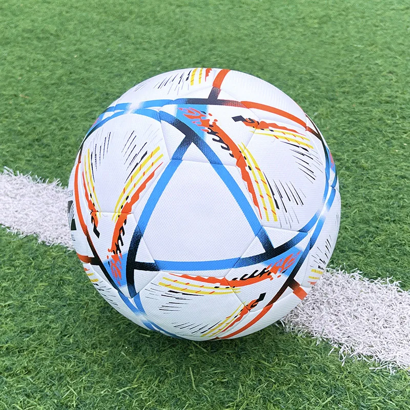 Balón de fútbol de Material PU sin costuras, pelota deportiva de entrenamiento de partido, resistente al desgaste, tamaño oficial 5, a la moda