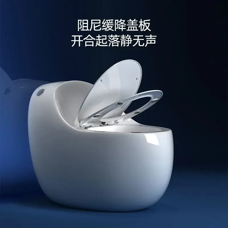 Toilet round high-value antibacterial glazed siphon sitting toilet high-impact deodorant household