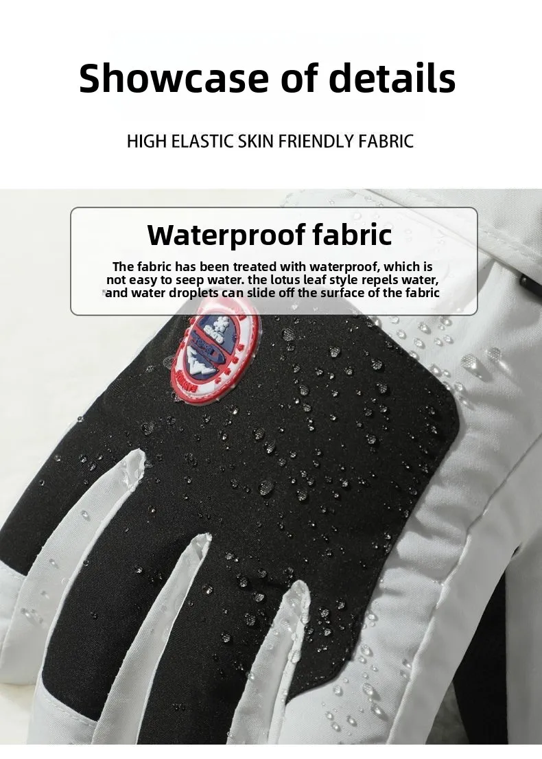 Guanti touch screen per adulti Guanti da sci invernali da donna per uomo Guanti ispessiti in pile caldo a prova di freddo Guanti touch screen foderati