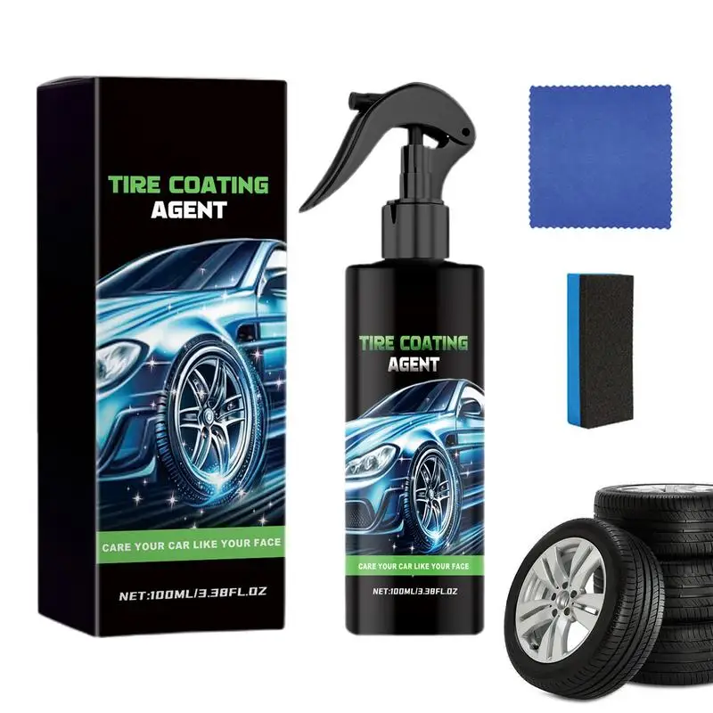 

Car Tire Cleaner 100ml Auto Tire Retreader Agent Deep Cleaning Tire Maintenance Tool For Trucks Mini Cars Sedans RVs