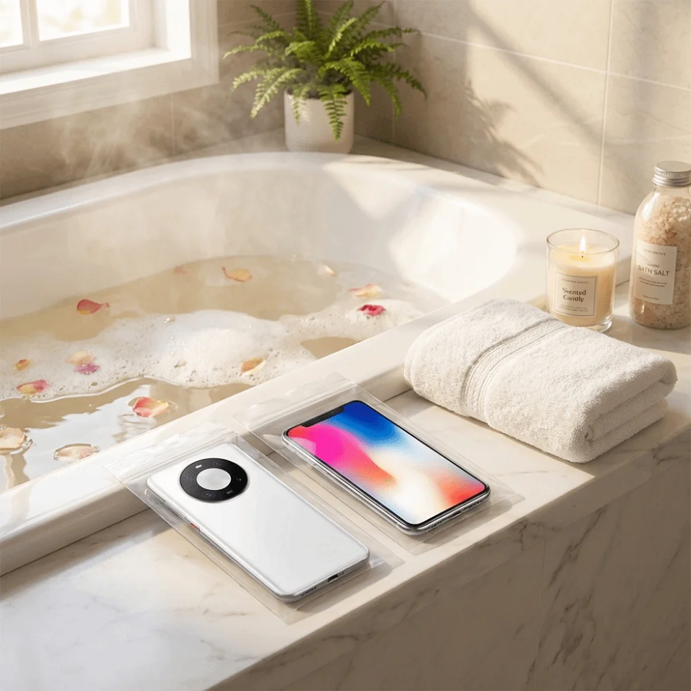 

Прозрачные водонепроницаемые чехлы для телефонов с самозакрывающимся клапаном, пылезащитные.