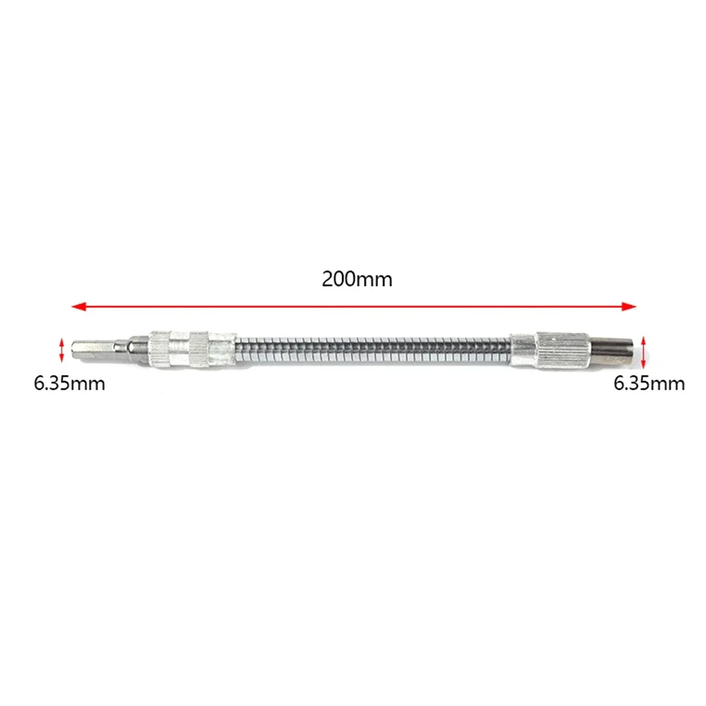 150-400mm 1 4 Hex Flexible Extension Shaft Flexible Shaft Bit Holder Driver Ratchet Screwdriver Extend Rod 10-3 4  Length