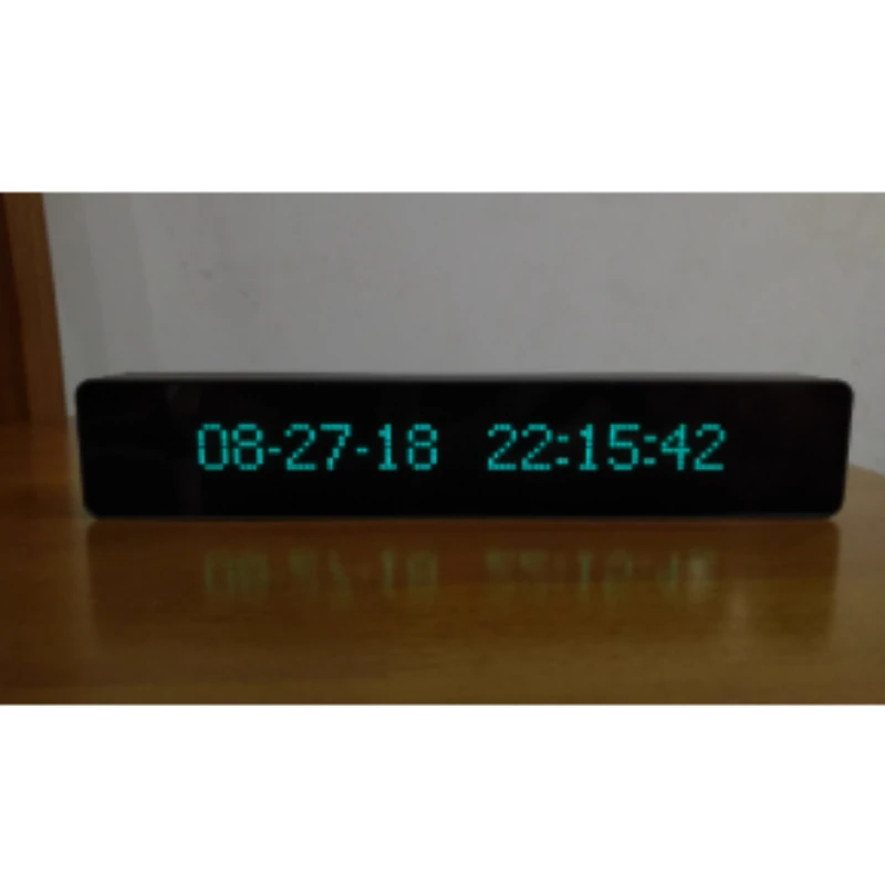 AKVFD Precision Digital Clock Music Level Light with Remote Control Integrated Aluminum Shell Large Dot Matrix Display