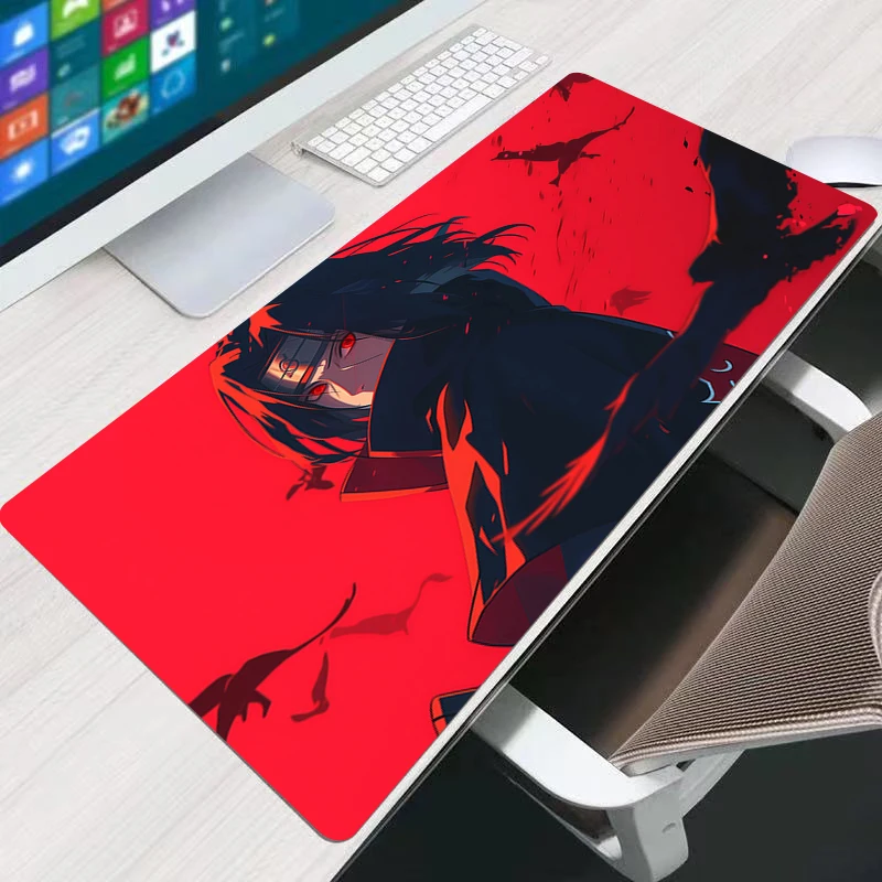 

Large Mouse Pad 90x40cm Naruto Carpet Laptop xxl Gamer Keyboard Mat Mousepad E-sports Players Edge White Tassel Rubber Table Mat