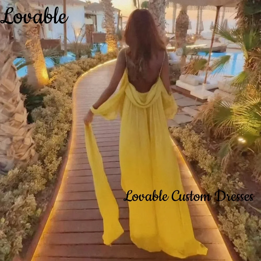 تخصيص فساتين فاخرة بلا أكمام مساء العمود مغرفة العنق فساتين أنيقة للنساء الطابق طول فساتين كشكش للمواصفات #3