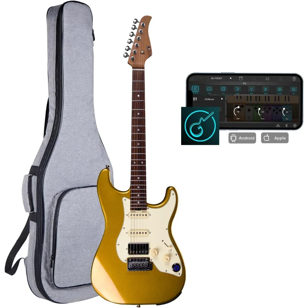 Acoustic Guitars High Quality Electric Guitar Body Performance HHS Pickup 12 Hours Battery Life Loop Drum Machine Professional