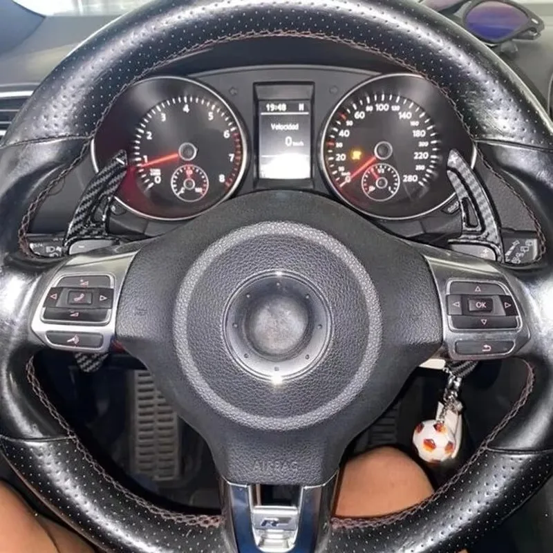 Carbon Fiber Lenkrad Paddle Shifter DSG Verlängerung Für Volkswagen Golf 5 Golf 6 Jetta Passat Polo Scirocco Zubehör – Detail 2
