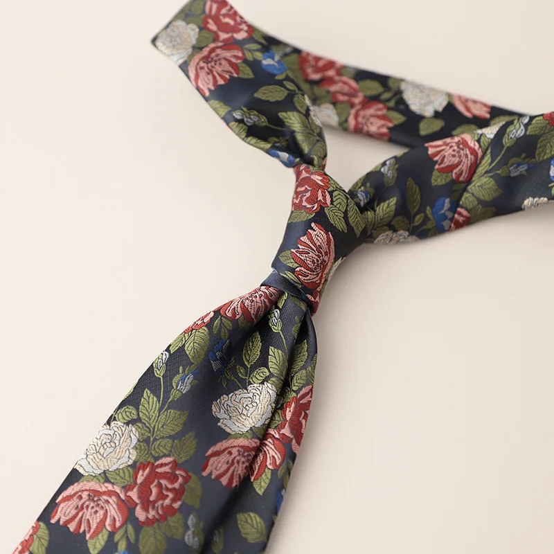 إنجلترا نمط العلاقات للرجال دعوى العريس ربطة العنق لحفل الزفاف الأزهار الجاكار المنسوجة التعادل مخطط ربطة العنق للرجال Cravat #6