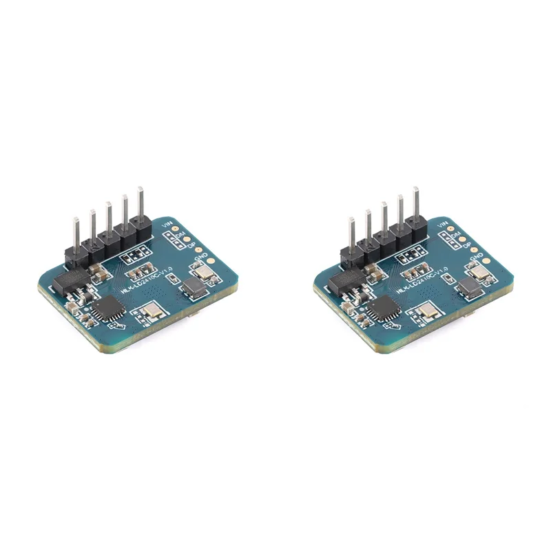 ABZW 2X LD2410C 5V Mini 24G Smart Human Presence Status Sensor Millimeter Wave Radar Sensing Module