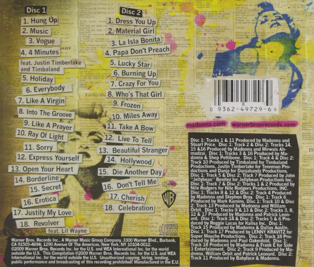 CD Classic Pop & Dance Album MADONNA Music CD Music Record (Queen of Pop Classic Works Collection Cosplay Soundtracks Box Gift view 2