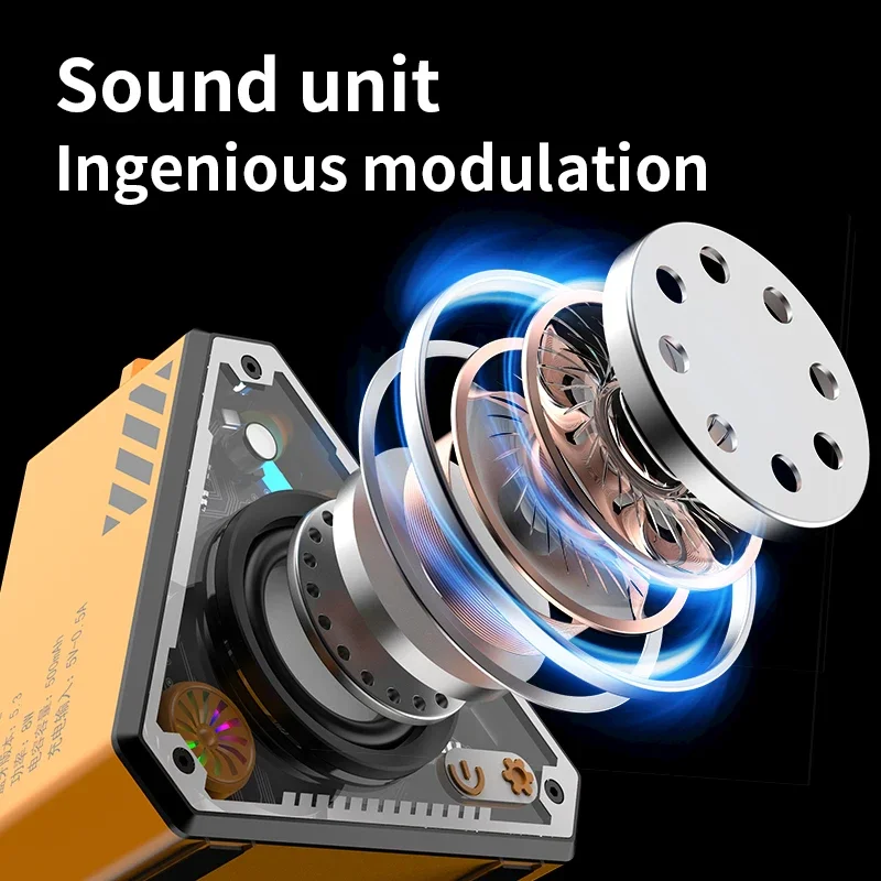 V2 Mini Atmosphere Night Lights For Wireless Bluetooth Speaker Subwoofer HiFi Surround Sound Outdoor Home Portable Music Player