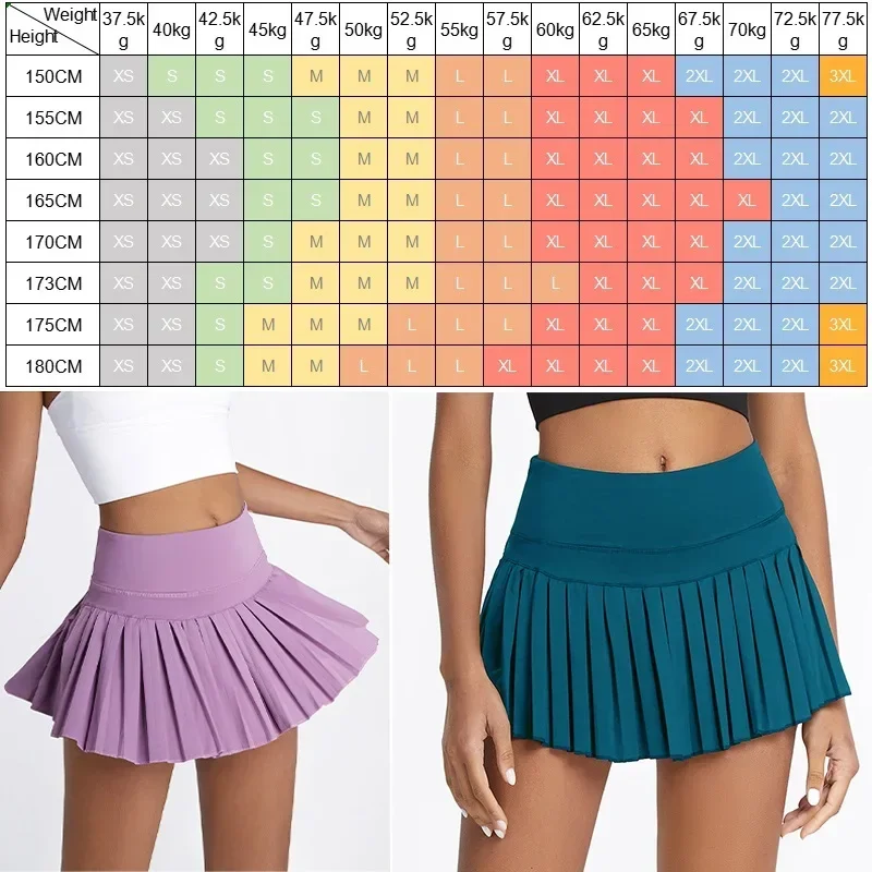 Cloud Hide Safe Tennis Skirts XS-XXL Gym Golf Running Pleated Pantskirt SEXY Women Sports Fitness Shorts Pocket High Waist S MN1