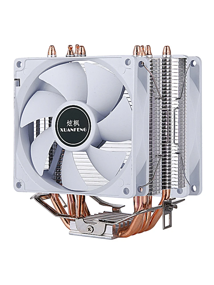 XUANFENG Chłodzenie Komputerowe Procesora 2/4/6 Heat Pipe Wentylator Chłodzący CPU Chłodzony Powietrzem Kompatybilny z LGA2011 x99 E5 2066 115x 1200 1700 AM4 — zdjęcie 2